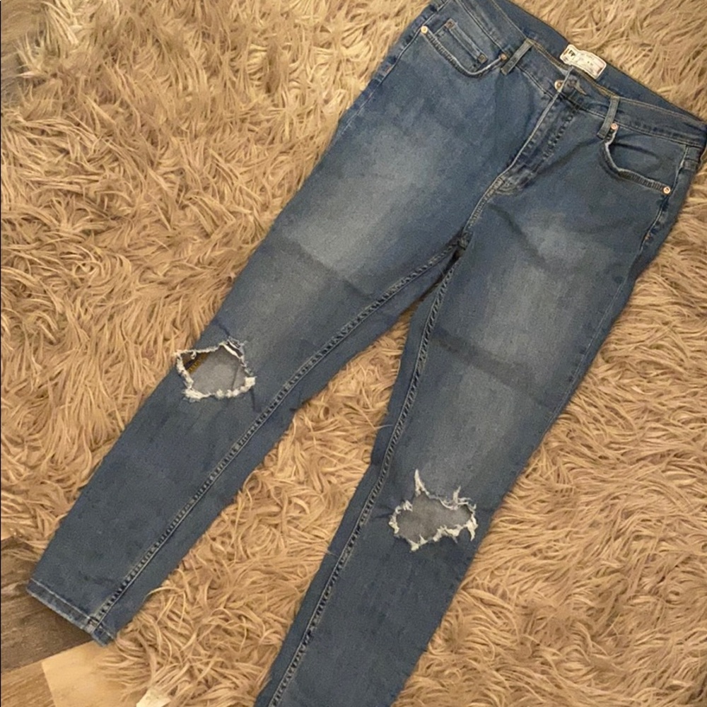 Free People Busted Knee Jeans
